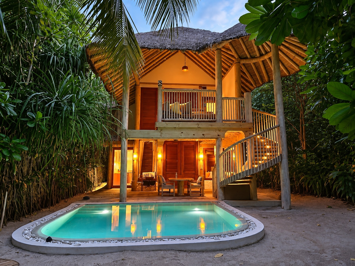 Villa dans la végétation avec piscine privée à Soneva Fushi